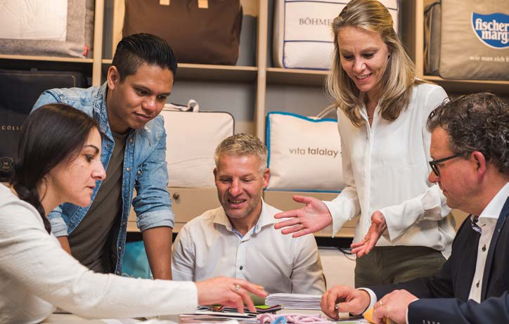 The Willems Packaging team in the showroom