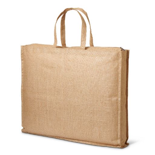 Jute fabric bag for pillow or quilt
