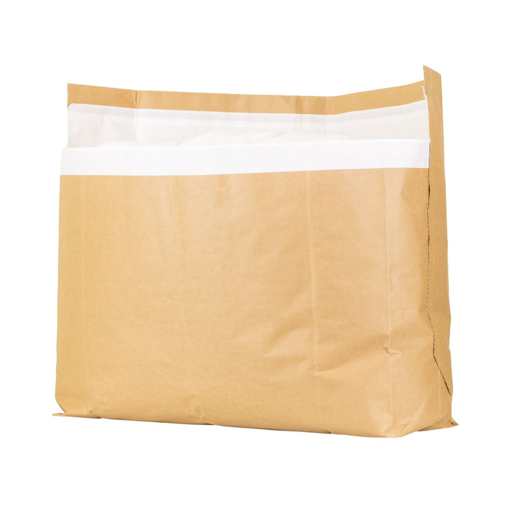Mono-material bag for duvet, made of paper