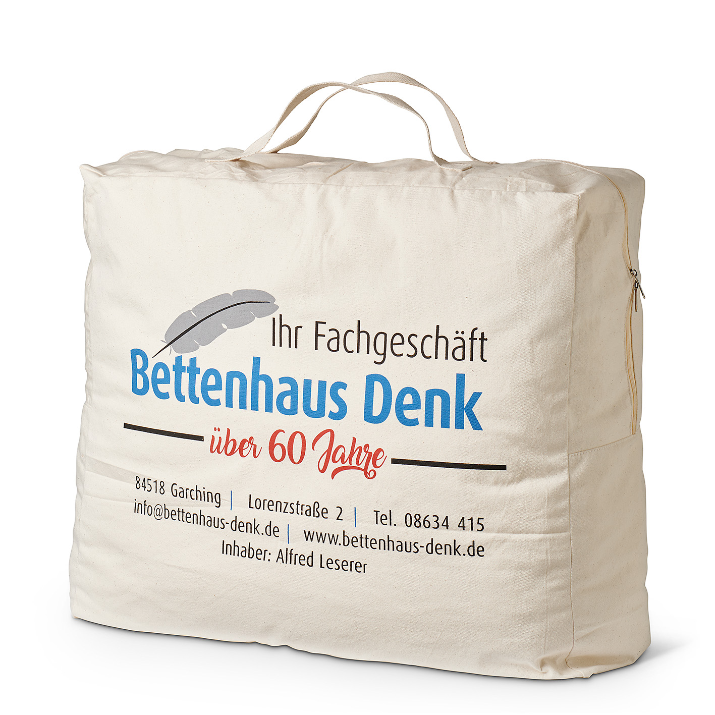 Organic cotton bag for furniture store