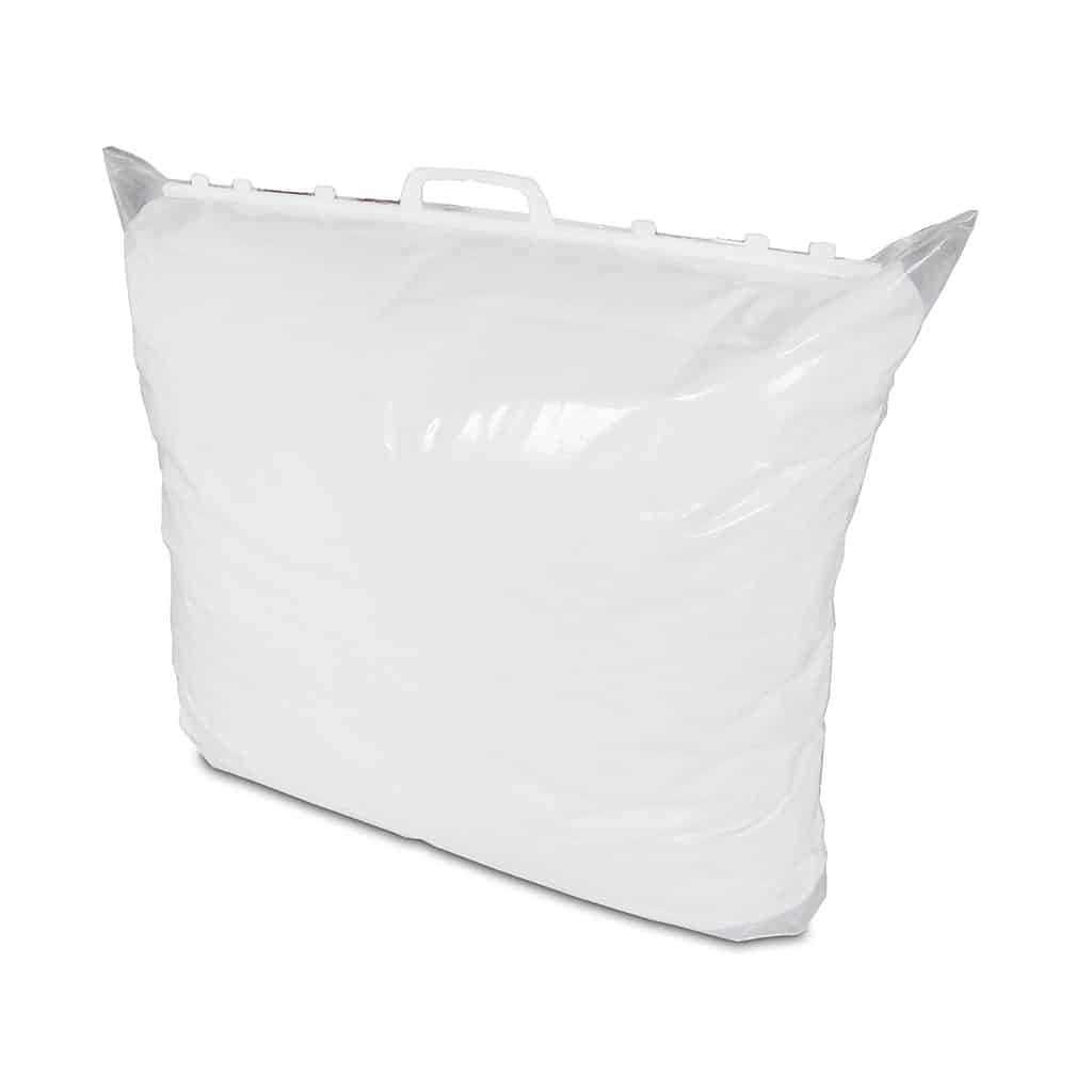 Recyclable pillow bag of LDPE with clip-close handle