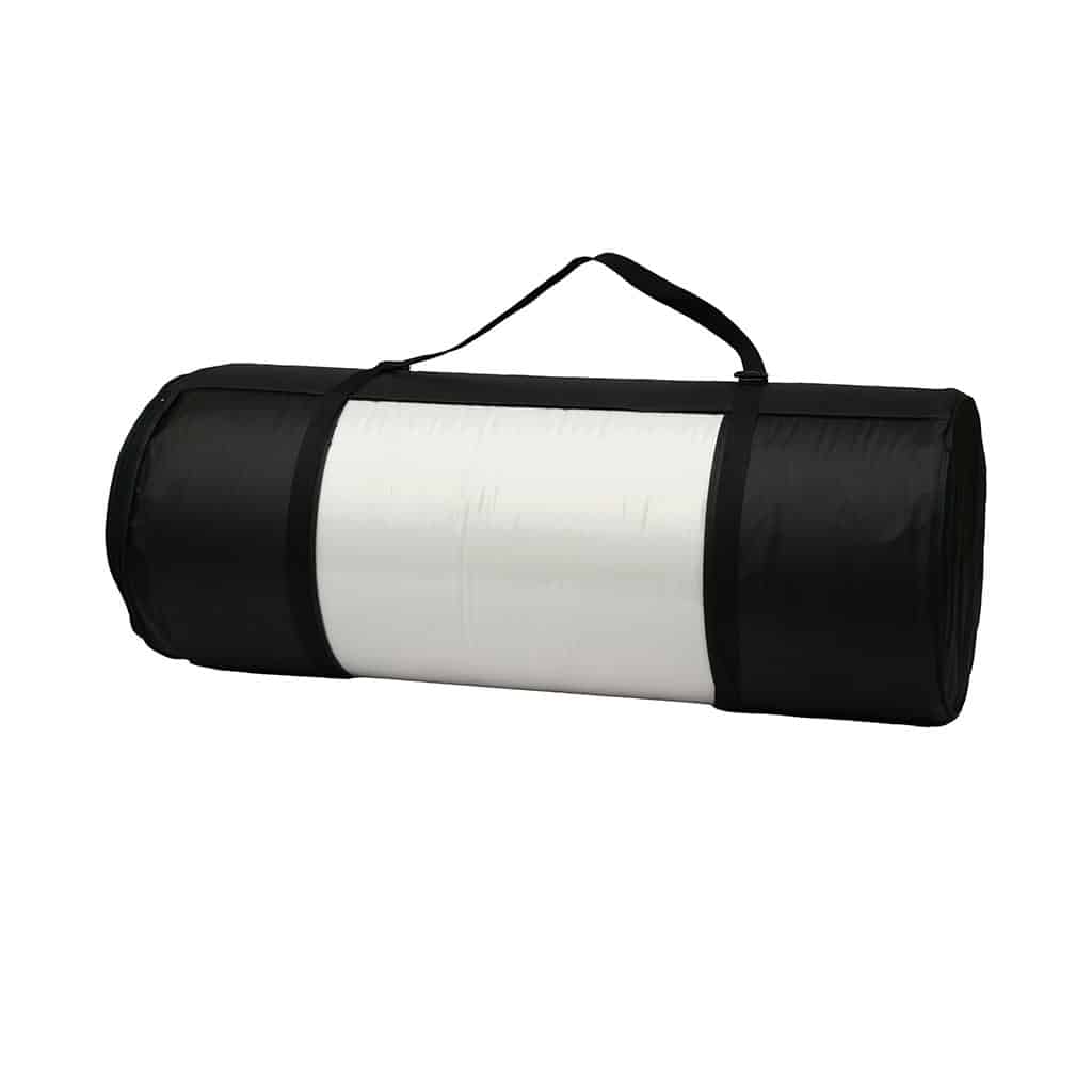 Round bag for carpets, rugs, and mats