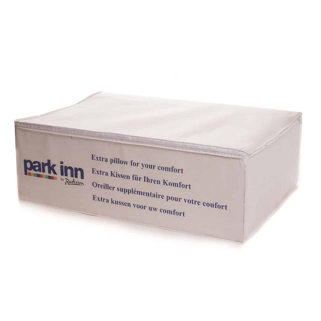 Storage bag or cover for pillows in hotel rooms
