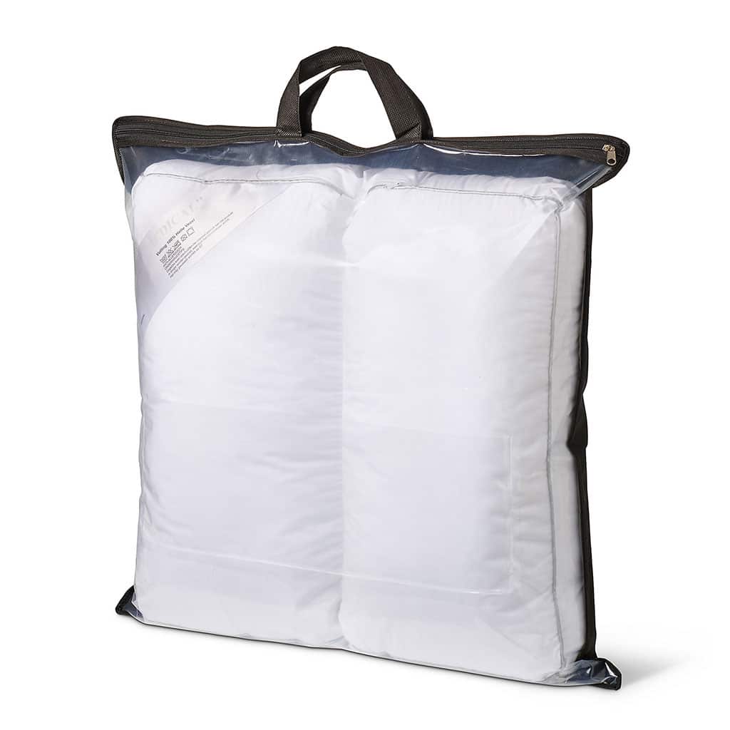 Transparent and PP non-woven carrier bag blue