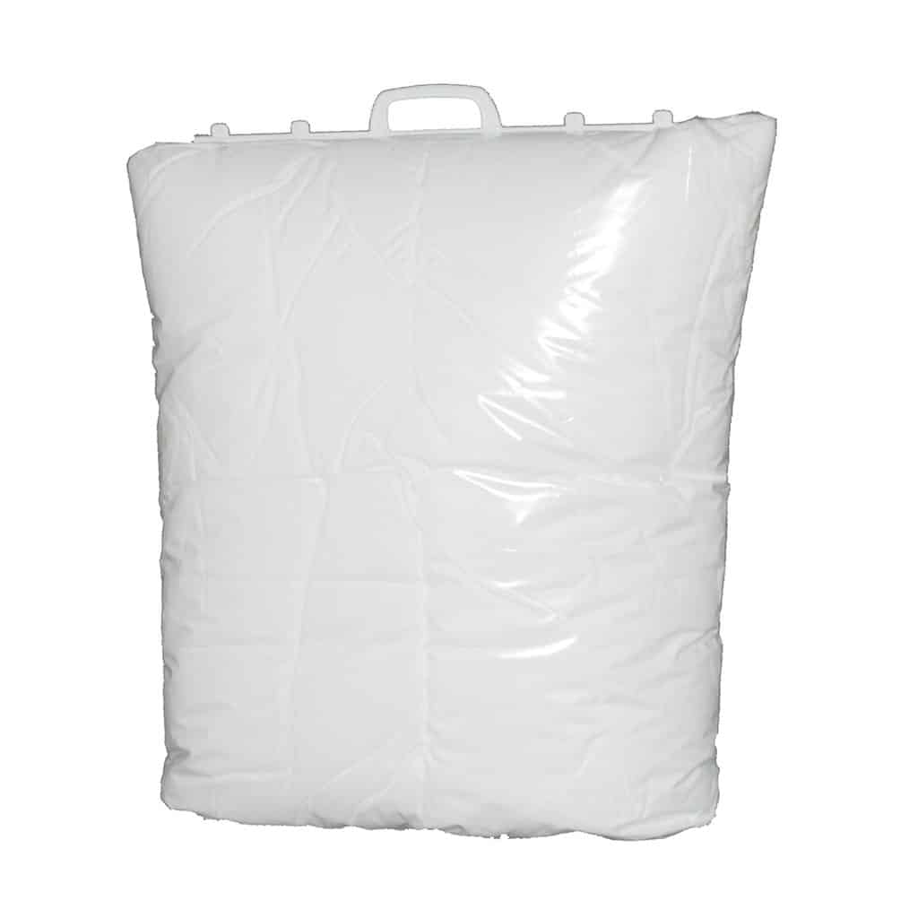 Transparent carrier bags with injection-molded handle
