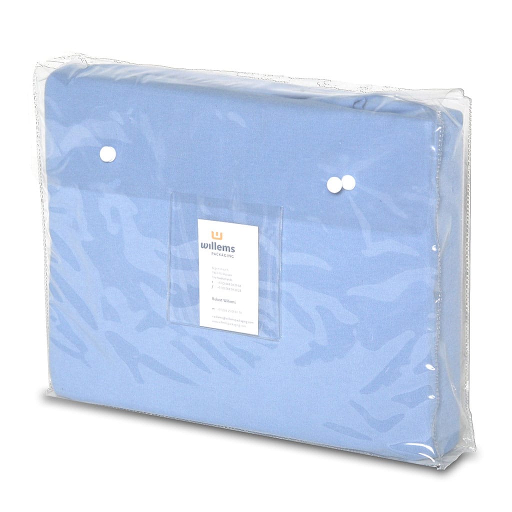 Transparent PVC bag with push button